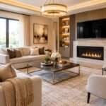 Luxury living room with elegant furniture and modern decor
